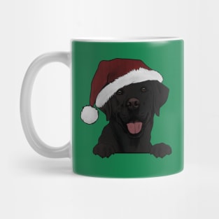 Merry Christmas Black Lab Mug